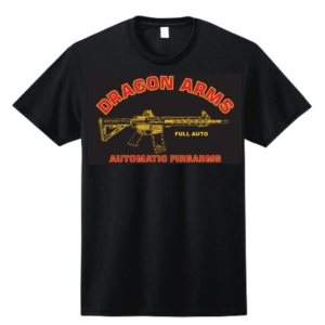 Dragon Fire Gun T-shirt Red & Gold