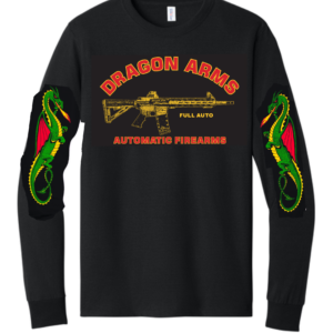 Dragonman Long Sleeve T-shirt Red and Gold Print